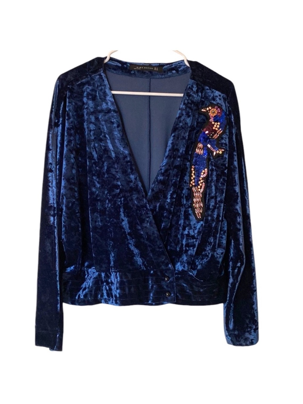 Zara Velvet Kimono Wrap Top